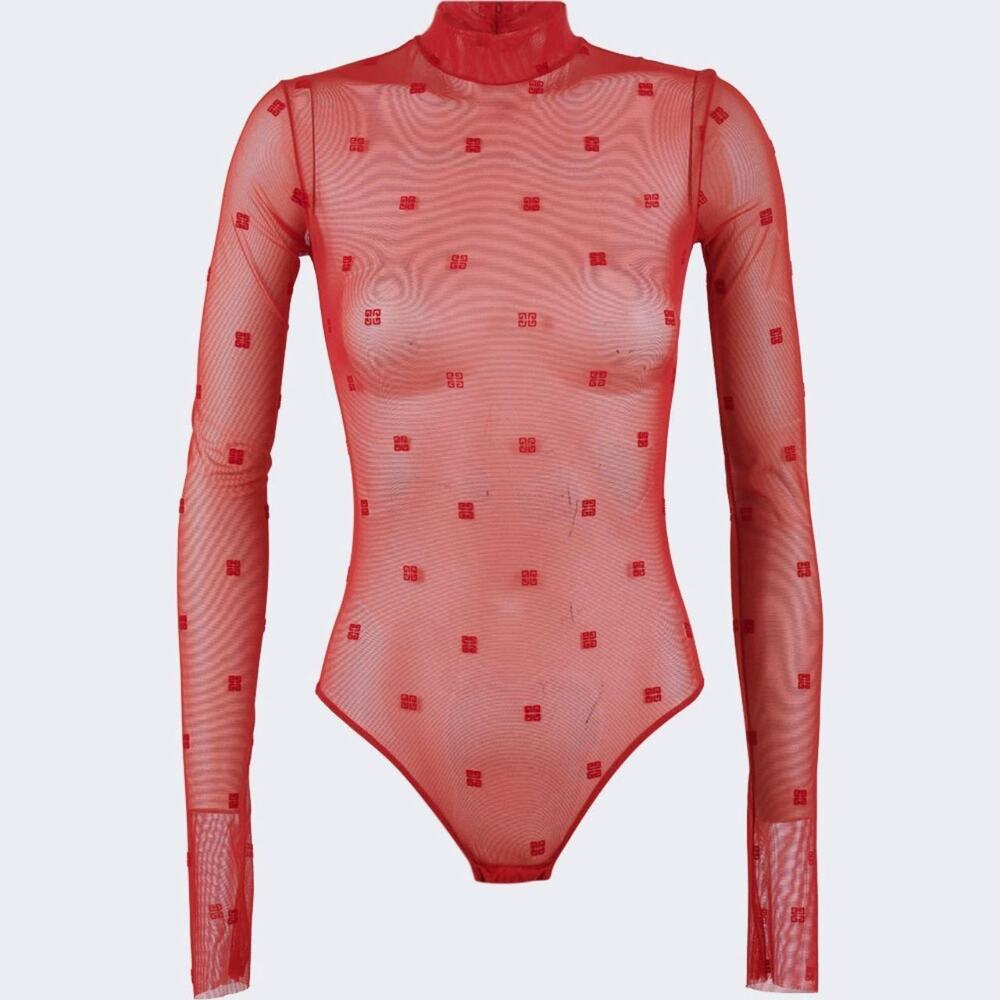Jacquard Givenchy Red Leotard - Picture 3 of 6
